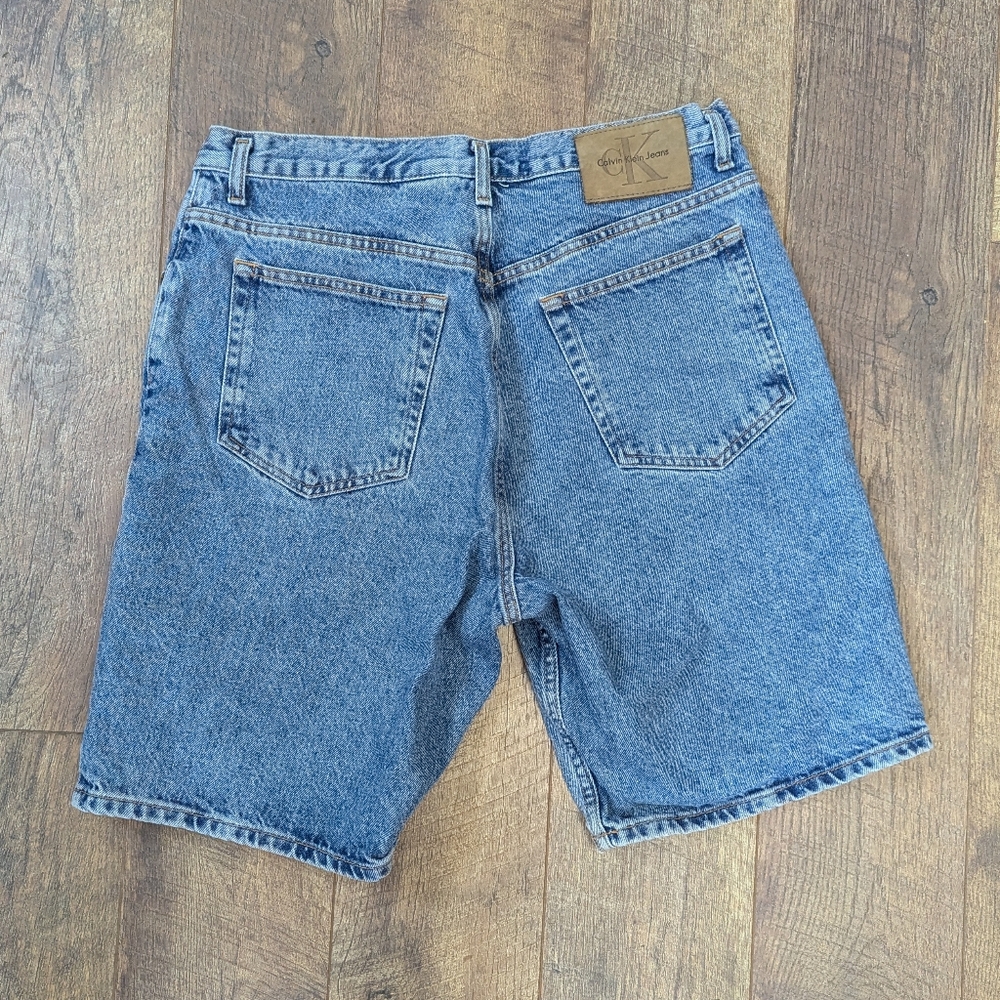 Vintage Calvin Klein Easy Fit 5 Pocket Short Denim Jorts 90s Y2K Dad Skater